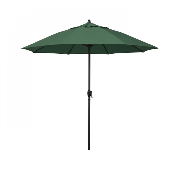California Umbrella 7.5' Bronze Aluminum Market Patio Umbrella, Olefin Hunter Green 194061336496 - main
